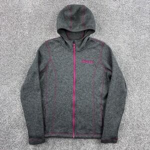 KUIU Base Camp Hooded Sweater Jacket Women' Medium Gray Pink Outdoors 14035